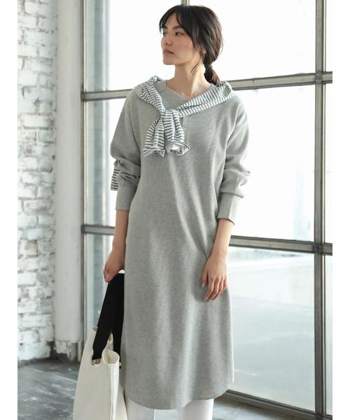 AMERICAN HOLIC（アメリカンホリック）の「ヘンリーネックワッフルマキシワンピース（ワンピース・レディース・チャコールグレー/グレー系その他/ベージュ系その他・M/L）」の17枚目の写真