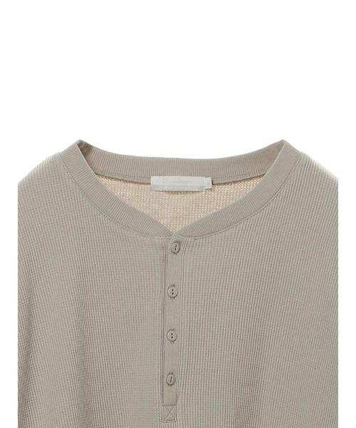 AMERICAN HOLIC（アメリカンホリック）の「ヘンリーネックワッフルマキシワンピース（ワンピース・レディース・チャコールグレー/グレー系その他/ベージュ系その他・M/L）」の11枚目の写真