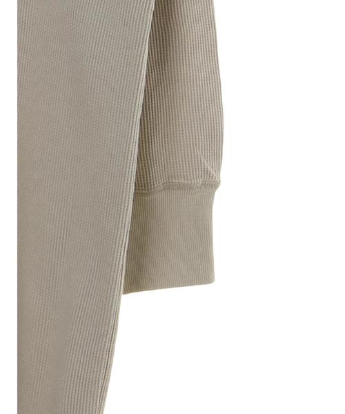 AMERICAN HOLIC（アメリカンホリック）の「ヘンリーネックワッフルマキシワンピース（ワンピース・レディース・チャコールグレー/グレー系その他/ベージュ系その他・M/L）」の10枚目の写真