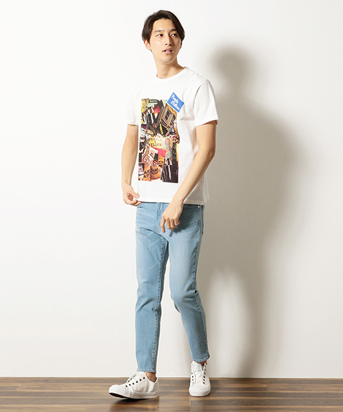 Purple&Yellow（パープルアンドイエロー）の「フォトプリント半袖Tシャツ（Tシャツ/カットソー・メンズ・ホワイト/アイボリー・SMALL/MEDIUM/LARGE/X-LARGE/X-SMALL）」の14枚目の写真