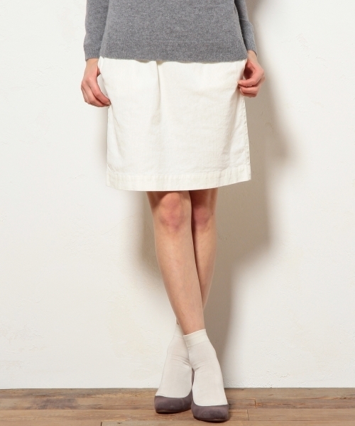 green label relaxing（グリーンレーベルリラクシング）の「GC C/PU CODE ゴムスカート（スカート・レディース・オフホワイト/オリーブ/ネイビー・フリー）」の2枚目の写真