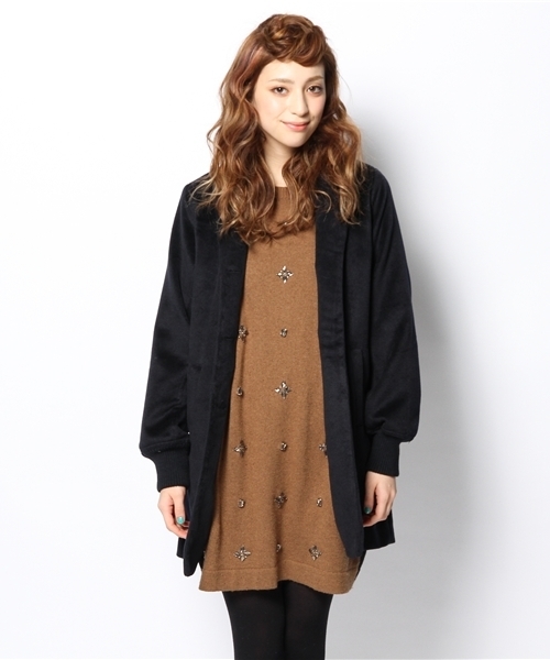 Kastane（カスタネ）の「【Kastane】テーラードカラーコート（その他アウター・レディース・キャメル/ネイビー/グリーン・1/2）」の9枚目の写真