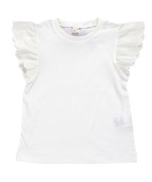 apres les cours | 袖レースＴシャツ_接触冷感(Tシャツ/カットソー)
