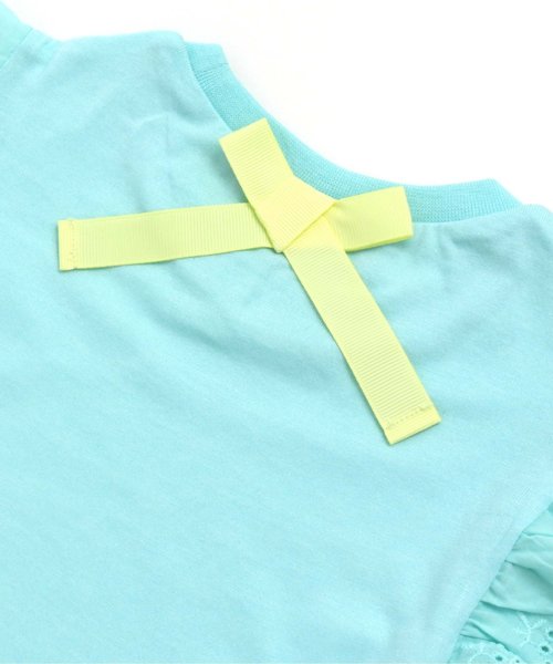 apres les cours(アプレレクール)の「袖レースTシャツ_接触冷感(Tシャツ/カットソー・キッズ・ミント/ネイビー/オフホワイト/ローズ・80/90/100/110/120/130/140)」の18枚目の写真