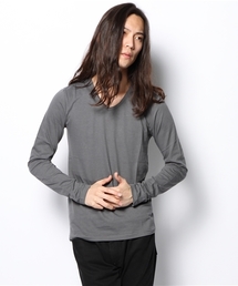 mlt1131-VネックロングTシャツ