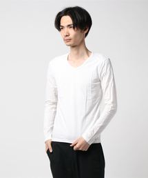 mlt1131-VネックロングＴシャツ