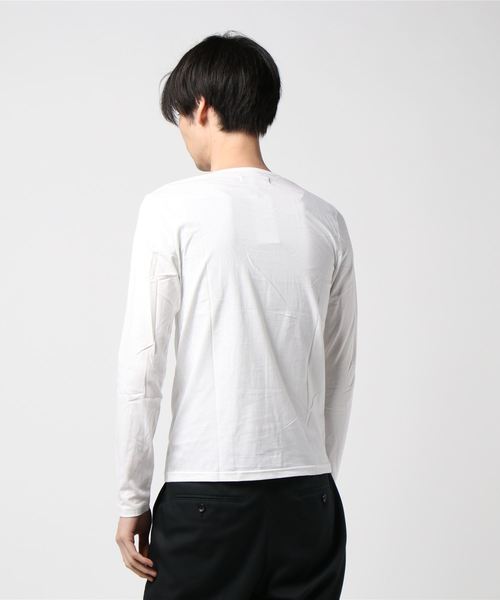 CAMBIO（カンビオ）の「mlt1131-VネックロングＴシャツ（Tシャツ/カットソー・メンズ・オフホワイト/ブラック/グレー・SMALL/MEDIUM/LARGE）」の5枚目の写真