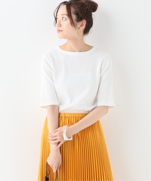 TWW ベーシックリブ クルーネック ハーフスリーブ◆
