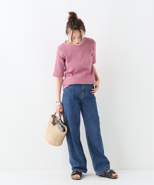IENA(イエナ)の「TWW ベーシックリブ クルーネック ハーフスリーブ◆(Tシャツ/カットソー・レディース・ホワイト/ブラック/ピンク・FREE)」の13枚目の写真