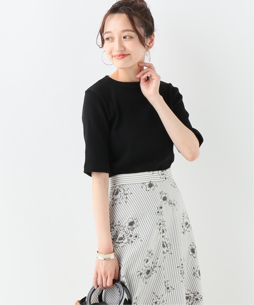 IENA(イエナ)の「TWW ベーシックリブ クルーネック ハーフスリーブ◆(Tシャツ/カットソー・レディース・ホワイト/ブラック/ピンク・FREE)」の15枚目の写真