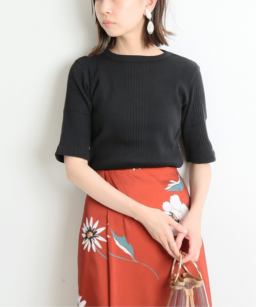 IENA(イエナ)の「TWW ベーシックリブ クルーネック ハーフスリーブ◆(Tシャツ/カットソー・レディース・ホワイト/ブラック/ピンク・FREE)」の17枚目の写真