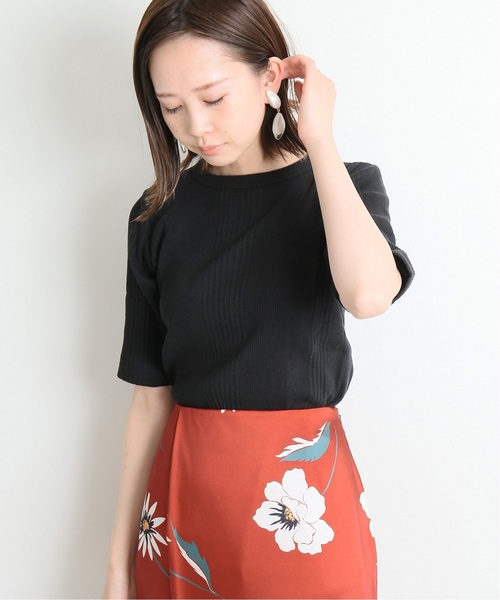 IENA(イエナ)の「TWW ベーシックリブ クルーネック ハーフスリーブ◆(Tシャツ/カットソー・レディース・ホワイト/ブラック/ピンク・FREE)」の18枚目の写真