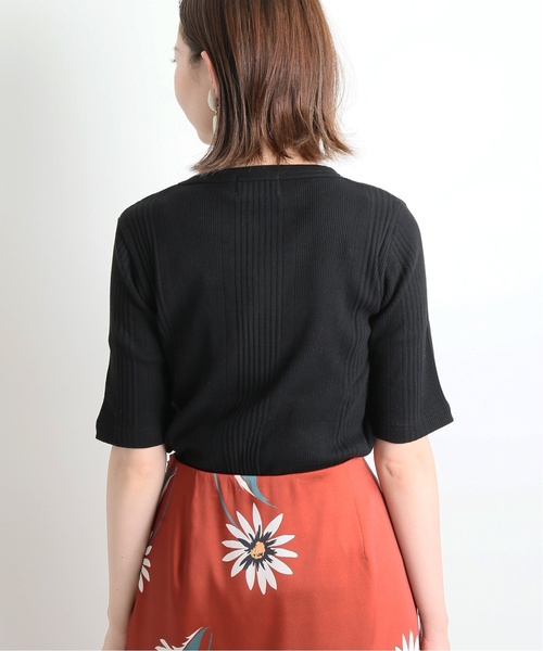 IENA(イエナ)の「TWW ベーシックリブ クルーネック ハーフスリーブ◆(Tシャツ/カットソー・レディース・ホワイト/ブラック/ピンク・FREE)」の20枚目の写真