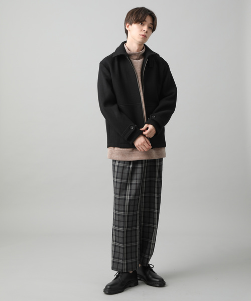 JUNRED（ジュンレッド）の「ウールブレンドジップアップブルゾン（ブルゾン・メンズ・ブラック/ベージュ/パープル・S/M/L）」の20枚目の写真