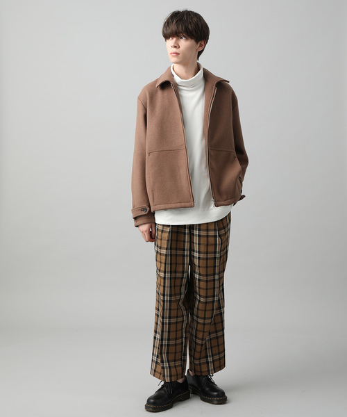 JUNRED（ジュンレッド）の「ウールブレンドジップアップブルゾン（ブルゾン・メンズ・ブラック/ベージュ/パープル・S/M/L）」の14枚目の写真