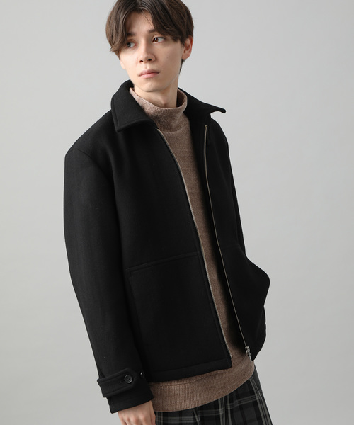 JUNRED（ジュンレッド）の「ウールブレンドジップアップブルゾン（ブルゾン・メンズ・ブラック/ベージュ/パープル・S/M/L）」の15枚目の写真