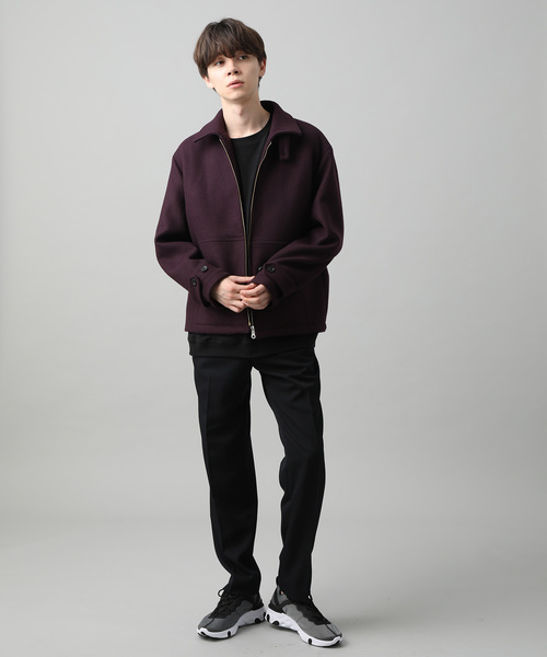 JUNRED（ジュンレッド）の「ウールブレンドジップアップブルゾン（ブルゾン・メンズ・ブラック/ベージュ/パープル・S/M/L）」の17枚目の写真