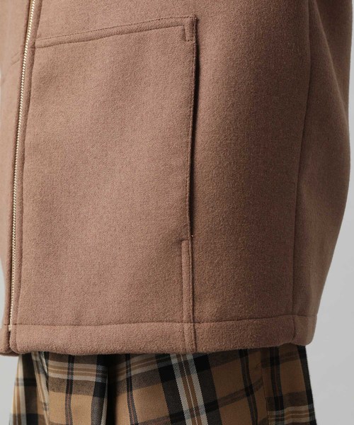 JUNRED（ジュンレッド）の「ウールブレンドジップアップブルゾン（ブルゾン・メンズ・ブラック/ベージュ/パープル・S/M/L）」の7枚目の写真