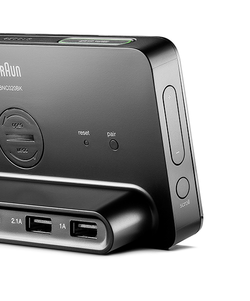 BRAUN（ブラウン）の「BRAUN / ブラウン Digital Clock BNC020BK Bluetooth対応モデル（置時計