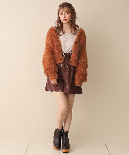 one after another NICE CLAUP（ワンアフターアナザーナイスクラップ）の「フェザーニットカーディガン（カーディガン/ボレロ・レディース・アイボリー/ミント/ラベンダー/オレンジ・FREE）」の20枚目の写真