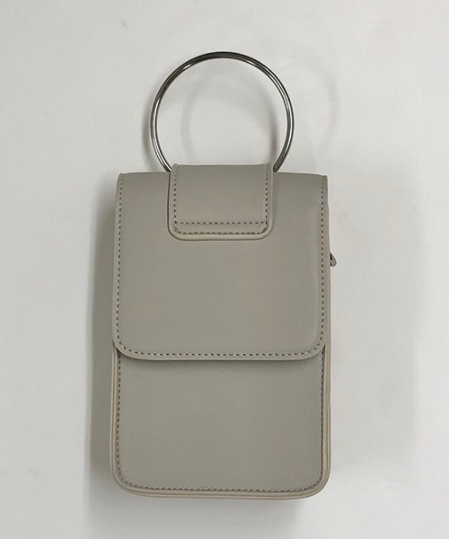 archives（アルシーヴ）の「リング縦長ショルダー（ショルダーバッグ・レディース・ブラック/ベージュ/シルバーグレー・MEDIUM）」の5枚目の写真