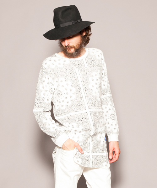 MONKEY TIME(モンキータイム)の「MT ∴ 40サーマル ペイズリー ロング Tシャツ ◆(Tシャツ/カットソー・メンズ・その他1・LARGE/MEDIUM/SMALL)」の2枚目の写真