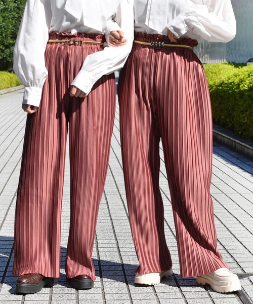 PairPair（ペアペア）の「プリーツパンツ（その他パンツ・レディース・ブラック/スモークピンク/ライトベージュ・FREE）」の3枚目の写真