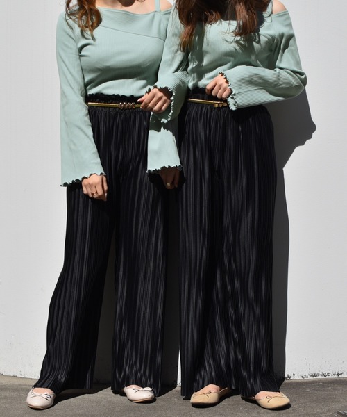 PairPair（ペアペア）の「プリーツパンツ（その他パンツ・レディース・ブラック/スモークピンク/ライトベージュ・FREE）」の5枚目の写真