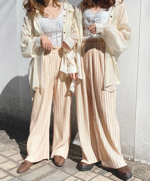 PairPair（ペアペア）の「プリーツパンツ（その他パンツ・レディース・ブラック/スモークピンク/ライトベージュ・FREE）」の4枚目の写真