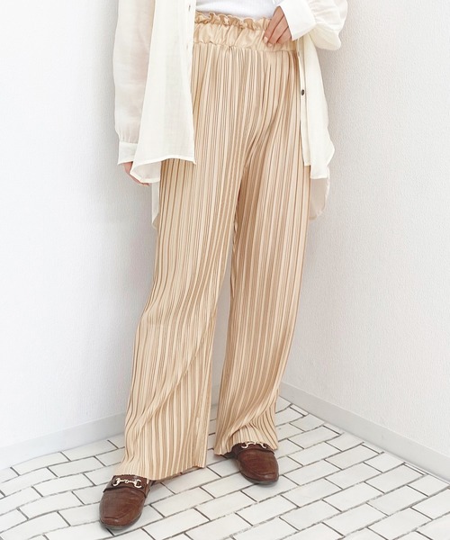 PairPair（ペアペア）の「プリーツパンツ（その他パンツ・レディース・ブラック/スモークピンク/ライトベージュ・FREE）」の8枚目の写真