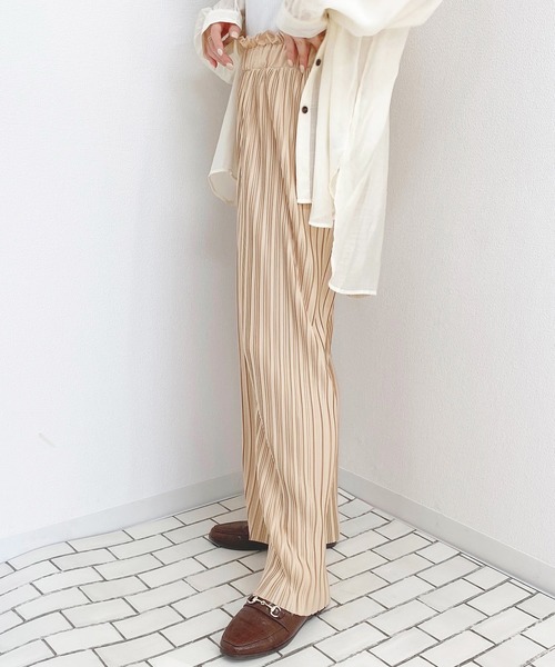 PairPair（ペアペア）の「プリーツパンツ（その他パンツ・レディース・ブラック/スモークピンク/ライトベージュ・FREE）」の9枚目の写真
