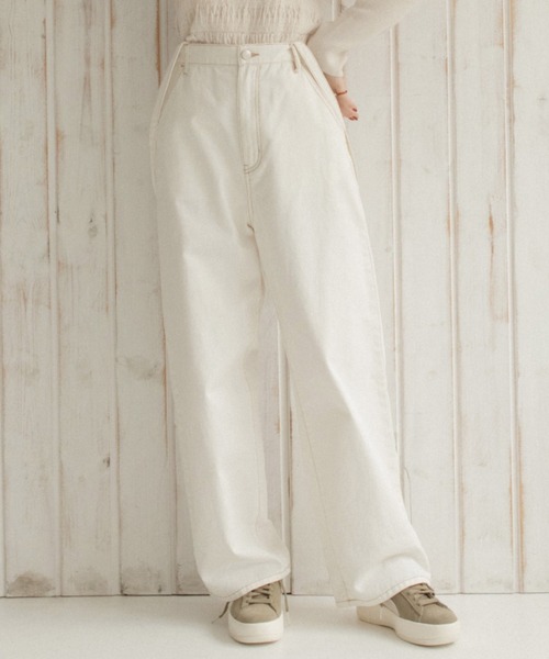 Mysa&Liina（ミーサリーナ）の「バックレースデニムパンツ（デニムパンツ・レディース・ブルー/オフホワイト/サックスブルー/ベージュ/ブラウン/ブラック・M）」の8枚目の写真