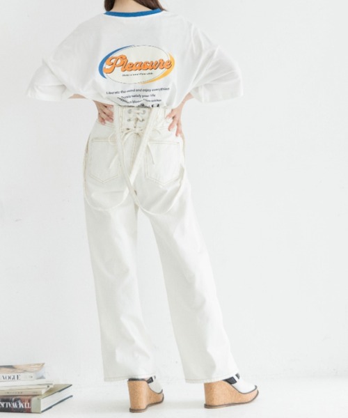 Mysa&Liina（ミーサリーナ）の「バックレースデニムパンツ（デニムパンツ・レディース・ブルー/オフホワイト/サックスブルー/ベージュ/ブラウン/ブラック・M）」の12枚目の写真