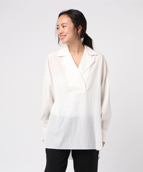 AULA（アウラ）の「AULA/アウラ/BIG OPEN COLLARED SHIRTS（シャツ 