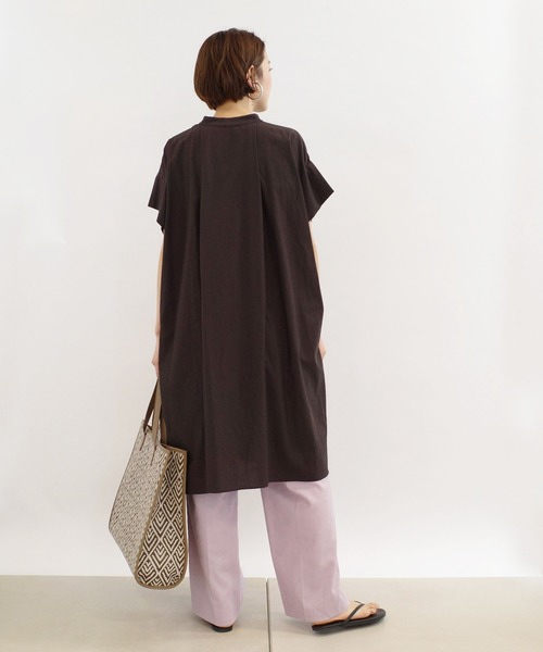 DouDou(ドゥドゥ)の「綿レーヨンBIGシャツ(シャツ/ブラウス・レディース・オフホワイト/レンガ/ダークブラウン・FREE)」の22枚目の写真