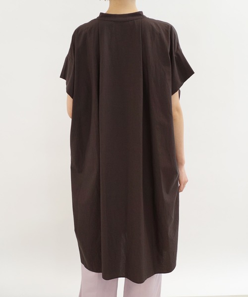 DouDou(ドゥドゥ)の「綿レーヨンBIGシャツ(シャツ/ブラウス・レディース・オフホワイト/レンガ/ダークブラウン・FREE)」の15枚目の写真