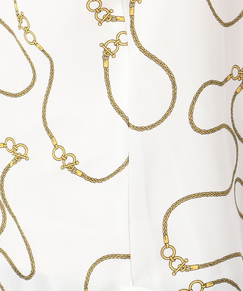 NARACAMICIE(ナラカミーチェ)の「ループジョーゼットプリントフリルブラウス(シャツ/ブラウス・レディース・ホワイト/ネイビー・MEDIUM/SMALL/LARGE)」の16枚目の写真