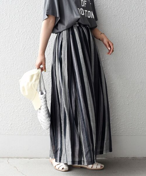 SHIPS UHURU ストライプスカート 38 ブラウン（スカート」アイテムの  