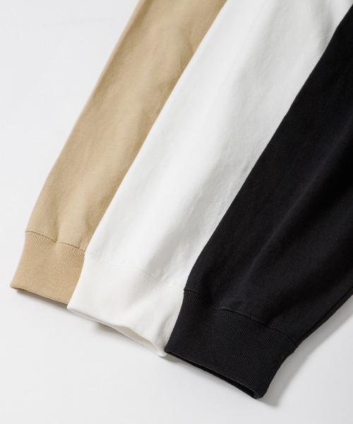ADAM ET ROPE'（アダムエロペ）の「〈WEB・一部店舗限定〉ヘビーウェイト ドロップショルダー L/S Tee（Tシャツ/カットソー・メンズ・ホワイト/ブラック/ベージュ・M/L）」の4枚目の写真