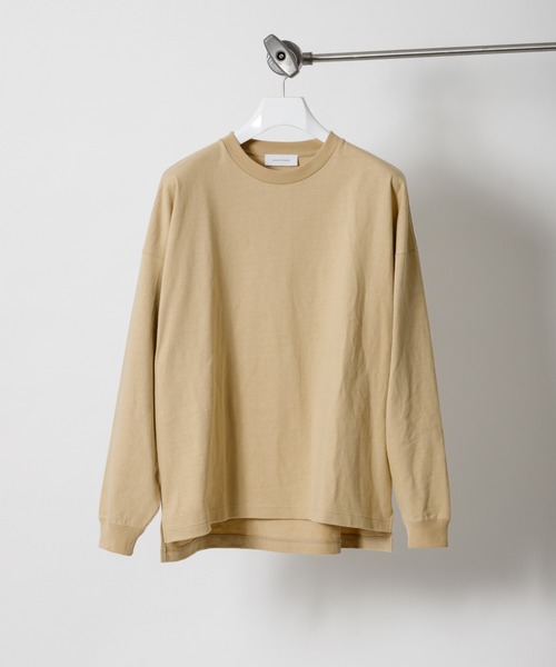 ADAM ET ROPE'（アダムエロペ）の「〈WEB・一部店舗限定〉ヘビーウェイト ドロップショルダー L/S Tee（Tシャツ/カットソー・メンズ・ホワイト/ブラック/ベージュ・M/L）」の8枚目の写真