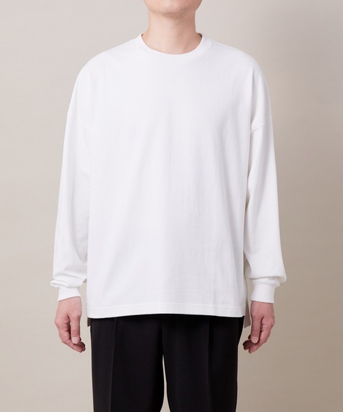 ADAM ET ROPE'（アダムエロペ）の「〈WEB・一部店舗限定〉ヘビーウェイト ドロップショルダー L/S Tee（Tシャツ/カットソー・メンズ・ホワイト/ブラック/ベージュ・M/L）」の19枚目の写真