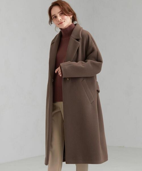 green label relaxing（グリーンレーベルリラクシング）の「[ FAbRICA ] ◆ FFC ロング チェスター コート（チェスターコート・レディース・ロイヤルブルー/ネイビー/モカ/オフホワイト/ナチュラル/ワインレッド・38/42/40/44/34/36）」の8枚目の写真