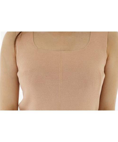 one after another NICE CLAUP（ワンアフターアナザーナイスクラップ）の「ニットタンクトップビスチェ（タンクトップ・レディース・オフホワイト/グリーン/ブルーグレー/コーラル・FREE）」の13枚目の写真