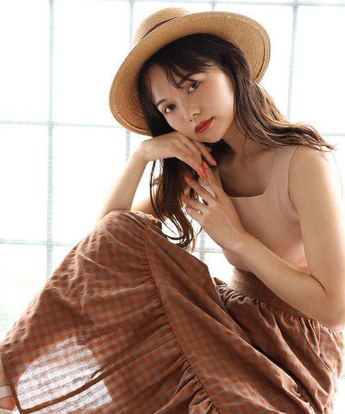 one after another NICE CLAUP（ワンアフターアナザーナイスクラップ）の「ニットタンクトップビスチェ（タンクトップ・レディース・オフホワイト/グリーン/ブルーグレー/コーラル・FREE）」の15枚目の写真