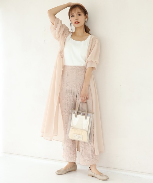 one after another NICE CLAUP（ワンアフターアナザーナイスクラップ）の「ニットタンクトップビスチェ（タンクトップ・レディース・オフホワイト/グリーン/ブルーグレー/コーラル・FREE）」の12枚目の写真