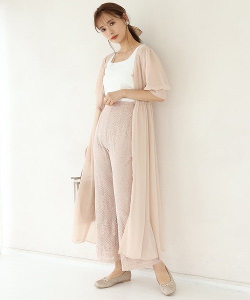 one after another NICE CLAUP（ワンアフターアナザーナイスクラップ）の「ニットタンクトップビスチェ（タンクトップ・レディース・オフホワイト/グリーン/ブルーグレー/コーラル・FREE）」の18枚目の写真