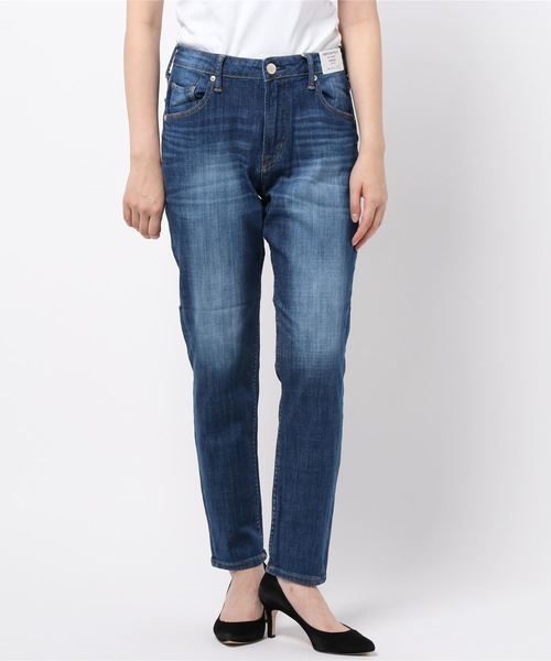 AMERICAN HOLIC（アメリカンホリック）の「テーパードデニム　＊（デニムパンツ・レディース・インディゴブルー/ワンウォッシュ/ブラック/ライトインディゴブルー・S/M/L/XXS/XS）」の3枚目の写真