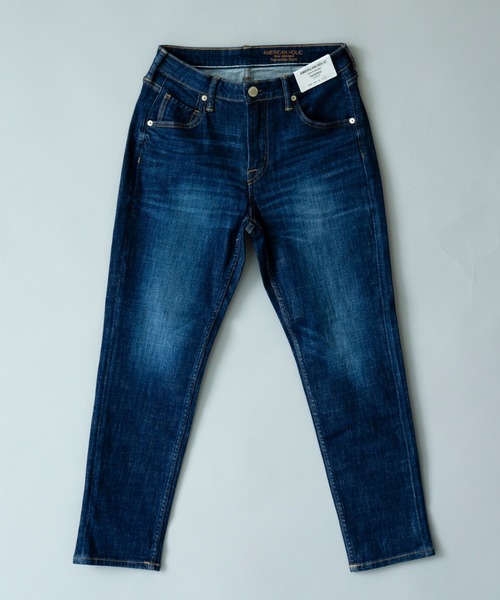 AMERICAN HOLIC（アメリカンホリック）の「テーパードデニム　＊（デニムパンツ・レディース・インディゴブルー/ワンウォッシュ/ブラック/ライトインディゴブルー・S/M/L/XXS/XS）」の7枚目の写真