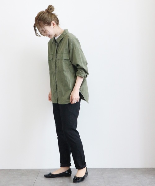 AMERICAN HOLIC（アメリカンホリック）の「テーパードデニム　＊（デニムパンツ・レディース・インディゴブルー/ワンウォッシュ/ブラック/ライトインディゴブルー・S/M/L/XXS/XS）」の13枚目の写真