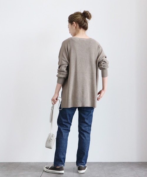 AMERICAN HOLIC（アメリカンホリック）の「テーパードデニム　＊（デニムパンツ・レディース・インディゴブルー/ワンウォッシュ/ブラック/ライトインディゴブルー・S/M/L/XXS/XS）」の11枚目の写真